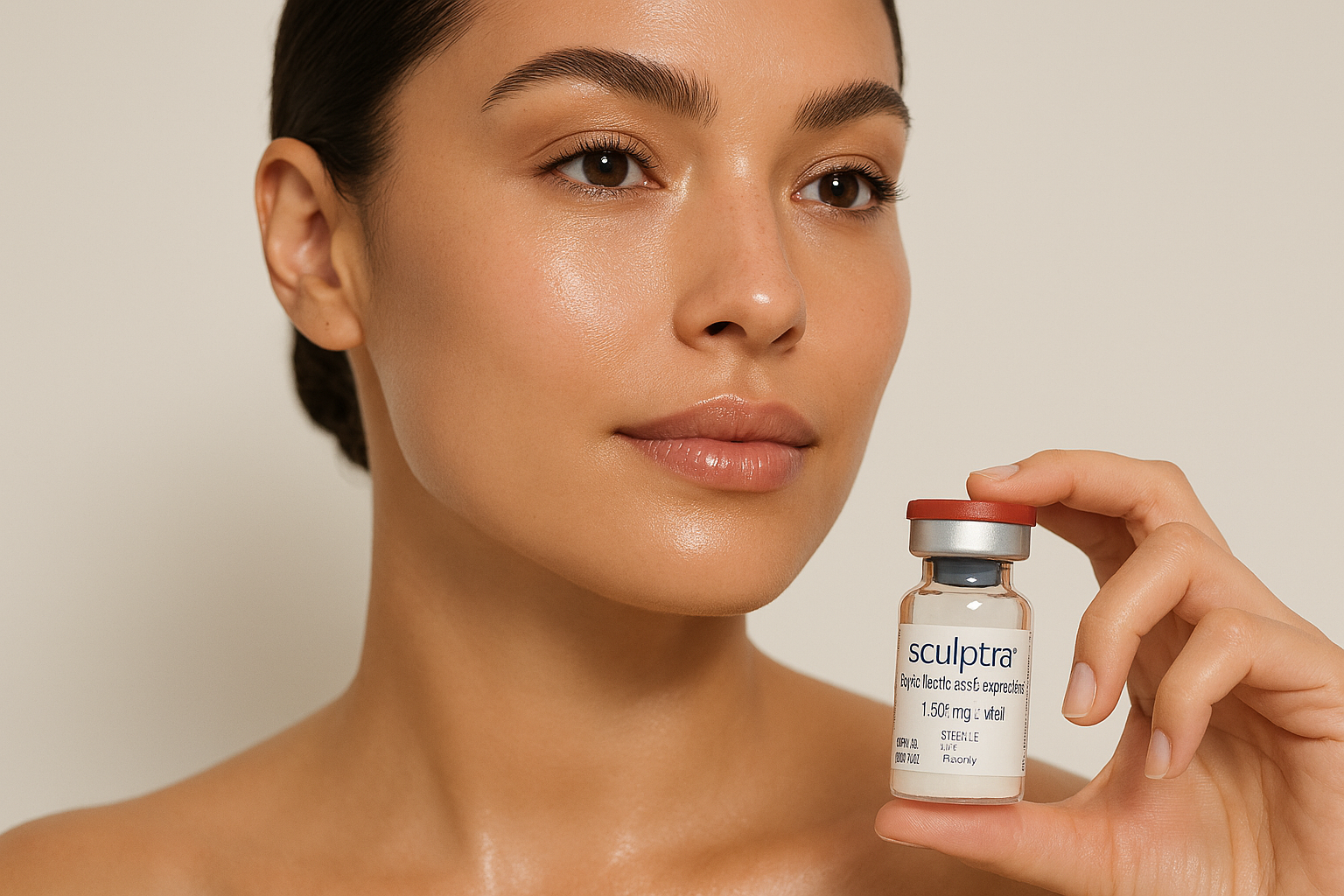 Injection de biostimulateurs Sculptra pour stimuler le collagène du visage à la Clinique Derma M.
